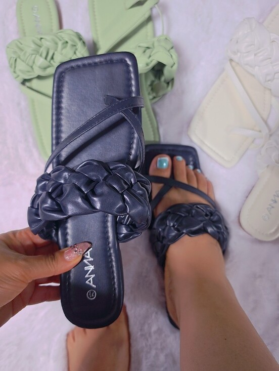 Shoes - Braided Sandals Available in 3 Beautiful Colors 🤍🖤💚